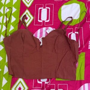 URBAN Romantics Brown Crop Top